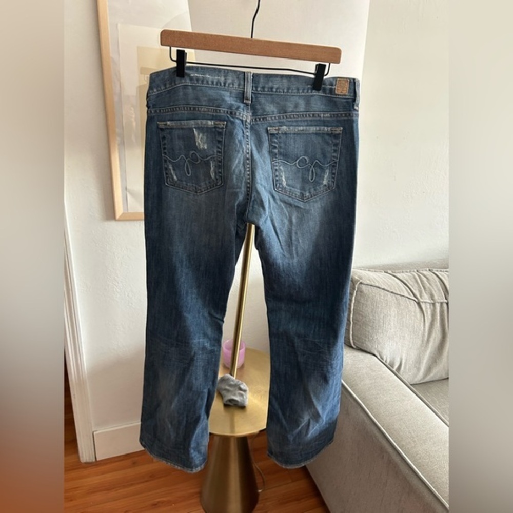 Guess Vintage Y2K 90’s Boot Cut Jeans  Embrodery Distressed Boho Jeans Size 32